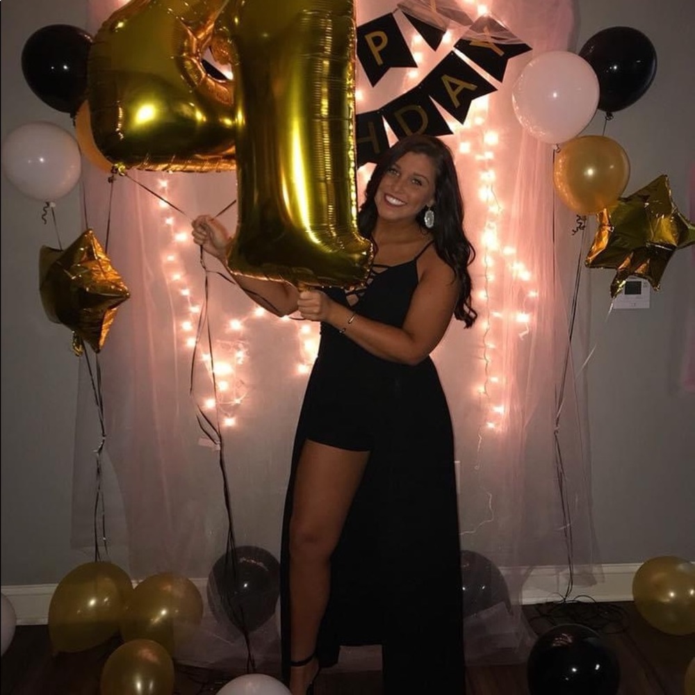 Black romper/maxi
